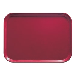 Cambro Camtray Rectangular Serving Trays, 14" x 18", Cherry Red, Pack Of 12 Trays