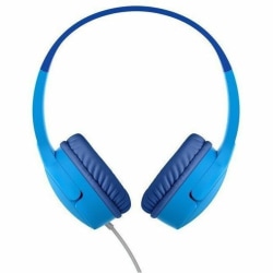 Belkin SoundForm Mini Wired On-Ear Headphones For Kids - Stereo - Mini-phone (3.5mm), USB Type C - Wired - Over-the-head, On-ear, Over-the-ear - Binaural - Circumaural - Noise Canceling - Blue