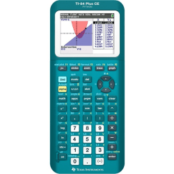Texas Instruments TI-84 Plus CE Graphing Calculator - Clock, Date/Time Display, Impact Resistant Cover, Slid - 84PLCETBL1L1AX
