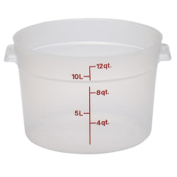 Cambro Translucent Round Food Storage Containers, 12 Qt, Pack Of 6 Containers