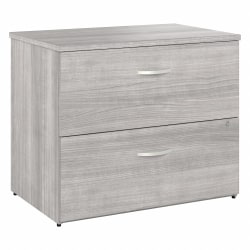 Bush Business Furniture Hybrid 24"D Lateral 2-Drawer File Cabinet, Platinum Gray, Delivery