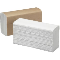 SKILCRAFT Multifold Towels - Multifold - 9.25" x 9.50" - White - Fiber Paper - Chlorine-free, Eco-friendly - 250 Per Pack - 16 / Box - TAA Compliant