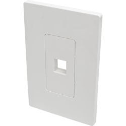 Tripp Lite by Eaton Single-Gang 1-Port Wall Plate Keystone Cat5/6 USB HDMI Dport RCA - 1 x Total Number of Socket(s) - 1-gang - White - Polycarbonate