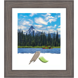 Amanti Art Rectangular Wood Picture Frame, 25" x 29" With Mat, Country Barnwood