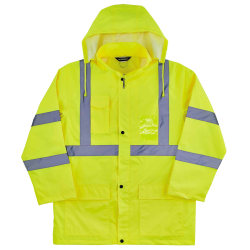 Ergodyne GloWear® 8366 Lightweight Type R Class 3 High-Visibility Rain Jacket, X-Large, Lime