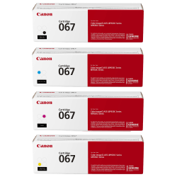 Canon 67 Black/Cyan/Magenta/Yellow Toner Cartridges, Pack Of 4 Cartridges, 5099C001/5100C001/5101C001/5102C001