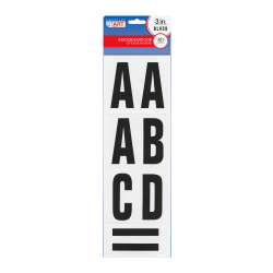 Creative Start® Self-Adhesive Letters, Numbers and Symbols, 3", Block, White, Pack of 80
