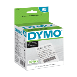 DYMO® White LabelWriter® Shipping Labels, 1763982, 2 5/16" x 4",Roll Of 250