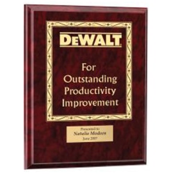 Wood Award Plaque With Engraved Plate