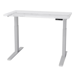 Fellowes® Triumph™ LX Electric Height Adjustable 2-Leg Table Base, For Tables 36"-60" x 24", 43-1/2"H x 48"W x 24"D, Silver