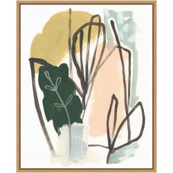 Amanti Art Tropical Abstract I by June Erica Vess Framed Canvas Wall Art Print, 20"H x 16"W, Maple