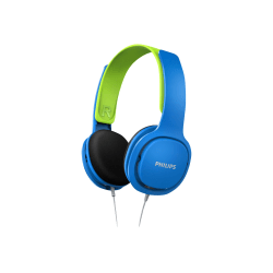 Philips Kids SHK2000BL - Headphones - on-ear - wired - 3.5 mm jack - noise isolating - blue, green