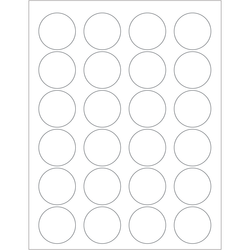 Tape Logic® Inkjet/Laser Labels, LL144, Round, 1 5/8", White, Case Of 2,400
