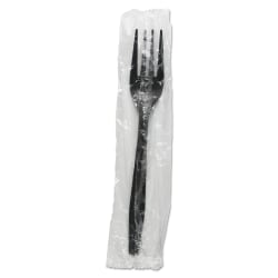 Boardwalk® Heavyweight Wrapped Polypropylene Forks, Black, Pack Of 1,000 Forks