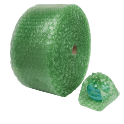 Office Depot® Brand Bubble Roll, 1/2" Thick, 30% Recycled, Green, 12" x 125'