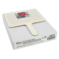 C-Line 2-Sided Dry-Erase Answer Paddles, 10" x 8", White, Pack Of 12 Paddles