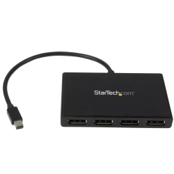 StarTech.com 4-Port Multi Monitor Adapter, Mini DisplayPort 1.2 to DP MST Hub, 4x 1080p, Video Splitter for Extended Desktop Mode, Windows