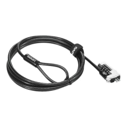 Lenovo MicroSaver Cable Lock - 5.91 ft Cable - Resettable - 4-digit - Patented T-bar/Combination Lock - Black - - 4XE1F30278