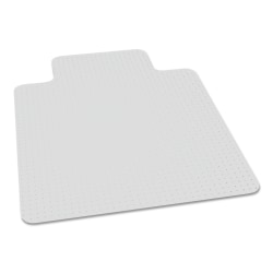 SKILCRAFT® Biobased Chair Mat With Lip For Low/Medium Pile Carpet, 46" x 60", Clear (AbilityOne 7220016568329)
