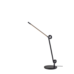 Adesso ADS360 Knot LED Desk Lamp, Adjustable, 35"H, Frosted Shade/Black Base