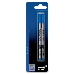 Montblanc® Refills, Rollerball, Fine Point, Blue, Pack Of 2