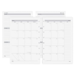 TUL® Discbound Academic Weekly/Monthly Refill Planner Pages, Junior Size, July 2023 To June 2024