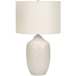 Monarch Specialties Fran Table Lamp, 25"H, Ivory/Cream