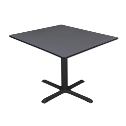 Regency Cain Square X-Base Breakroom Table, 29"H x 48"W x 48"D, Gray