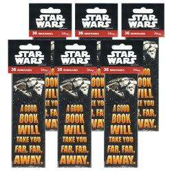 Eureka Bookmarks, 2" x 6", Star Wars Good Book, 36 Per Pack, Set Of 6 Packs