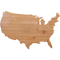 Custom USA-Shaped Bamboo Cutting Board, 17-1/2" x 11"