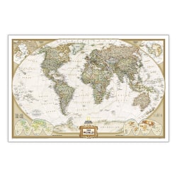 National Geographic World Executive Map, Laminated, 46" x 30.5"