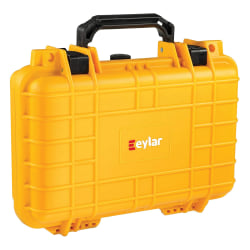 eylar Polypropylene SA00010 Compact Waterproof And Shockproof Gear And Camera Hard Case With Foam Insert, 8-3/8"H x 11-11/16"W x 3-13/16"D, Yellow