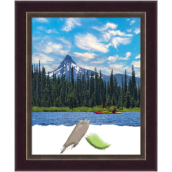 Amanti Art Wood Picture Frame, 20" x 24", Matted For 16" x 20", Signore Bronze