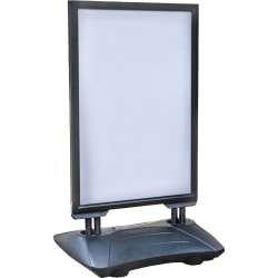 Azar Displays Plastic/Metal Vertical Large Indoor/Outdoor 2-Sided Sidewalk Frame, 43"H x 34"W x 25"D, Black