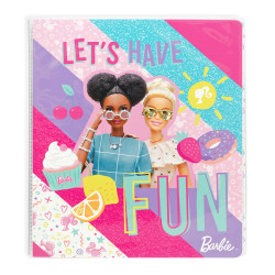 Innovative Designs 3-Ring Licensed Vinyl Binder, 1" Round Rings, Barbie