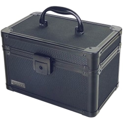 IdeaStream Metal Divided Storage Box, 6-1/2"H x 6"W x 6"D, Black