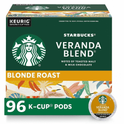 Starbucks® K-Cup Veranda Blend Coffee - Compatible with Keurig Brewer - Light - K-Cup - Veranda Blend - 24/Box - 4 / Carton