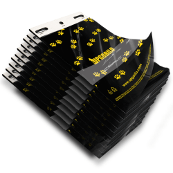 Flash Furniture Kessler Unscented Premium Leakproof Pull-Out Pet Waste Station Bags, 48 Oz, Black, 100 Bags Per Pack, Set Of 10 Packs