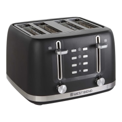 West Bend 4-Slice Toaster, Black