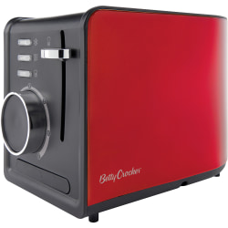 Betty Crocker BR-603 2-Slice Multi-Function Toaster, 8-5/16"H x 7-7/8"W x 12-1/16"D, Red