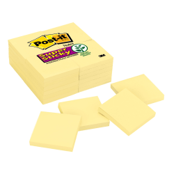 Post-it® Super Sticky Notes, 3 in x 3 in, 24 Pads, 90 Sheets/Pad, 2x the Sticking Power, Canary Yellow