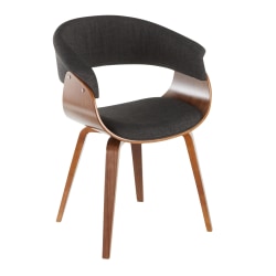 LumiSource Vintage Mod Chair, Walnut/Charcoal