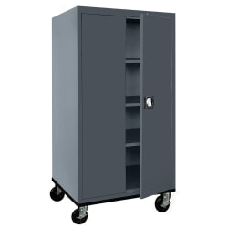 Sandusky Transport Series 36"W Heavy-Duty Mobile Storage Cabinet, Charcoal