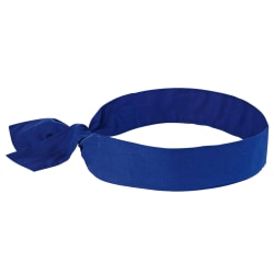 Ergodyne Chill-Its 6700 Evaporative Cooling Tie Bandanas, Blue, Pack Of 264 Bandanas