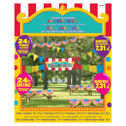 Amscan 4-Piece Outdoor Carnival Giant Decorating Kit, Multicolor