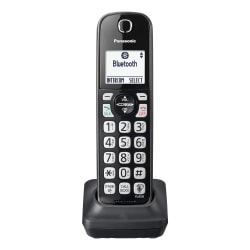 Panasonic® Additional Cordless Phone Handsets For KX-TGD66x Series, Metallic Black, Pack Of 5 Handsets, KX-TGDA66M