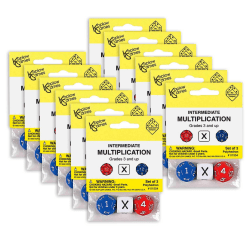 Koplow Games Intermediate Multiplication Dice, 3 Per Set, Pack Of 12 Sets