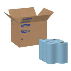 Wypall® X60 Wipers, Unscented, 19 5/8" x 13 7/16", Blue, 130 Sheet Per Roll, Case Of 6 Rolls