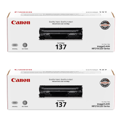 Canon 137 Black Toner Cartridges, Pack Of 2 Cartridges, 9435B001