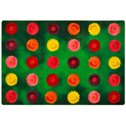 Carpets for Kids® Pixel Perfect Collection™ Flower Power Seating Rug, 6' x 9', Multicolor